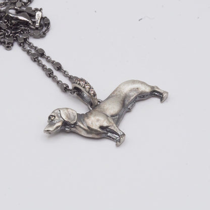 Colgante Plata Relieve Teckel