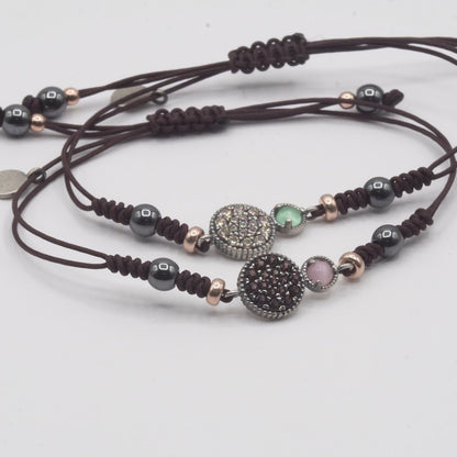 Pulsera Plata Macramé Pavé Criconitas
