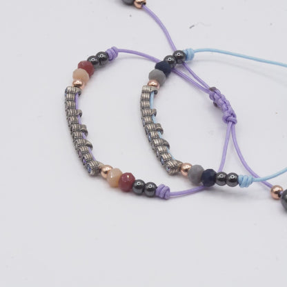 Pulsera Plata Macramé Tira Circonitas