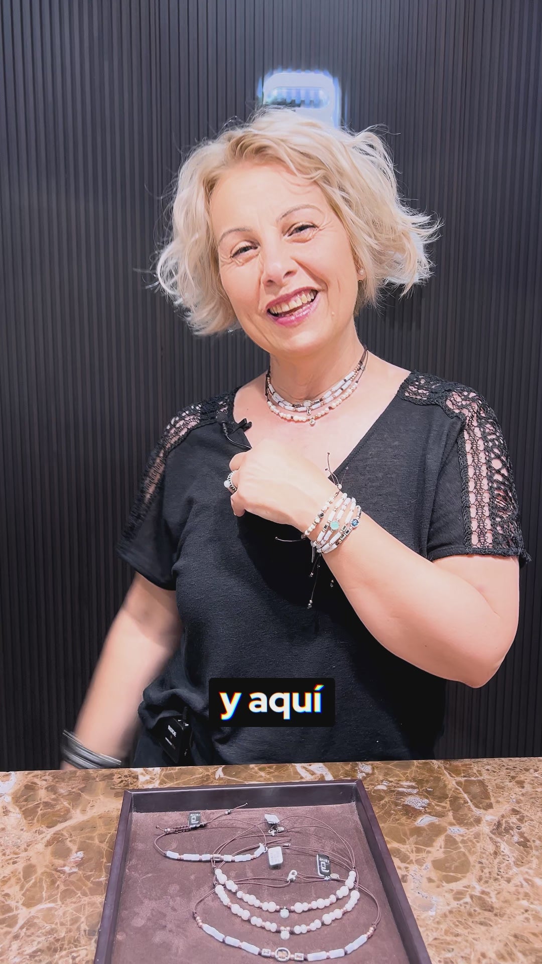 Colgante macramé plata
