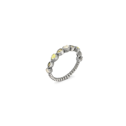 15328 ANILLO PLATA PIEDRA LUNA, OJO DE GATO VERDE, OJO DE GATO BLANCO Y CIRCONITA.