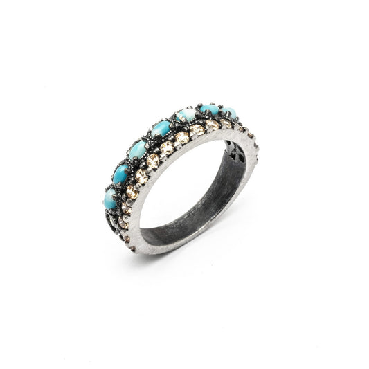 15468 ANILLO PLATA LARIMAR, CIRCONITA CAVA