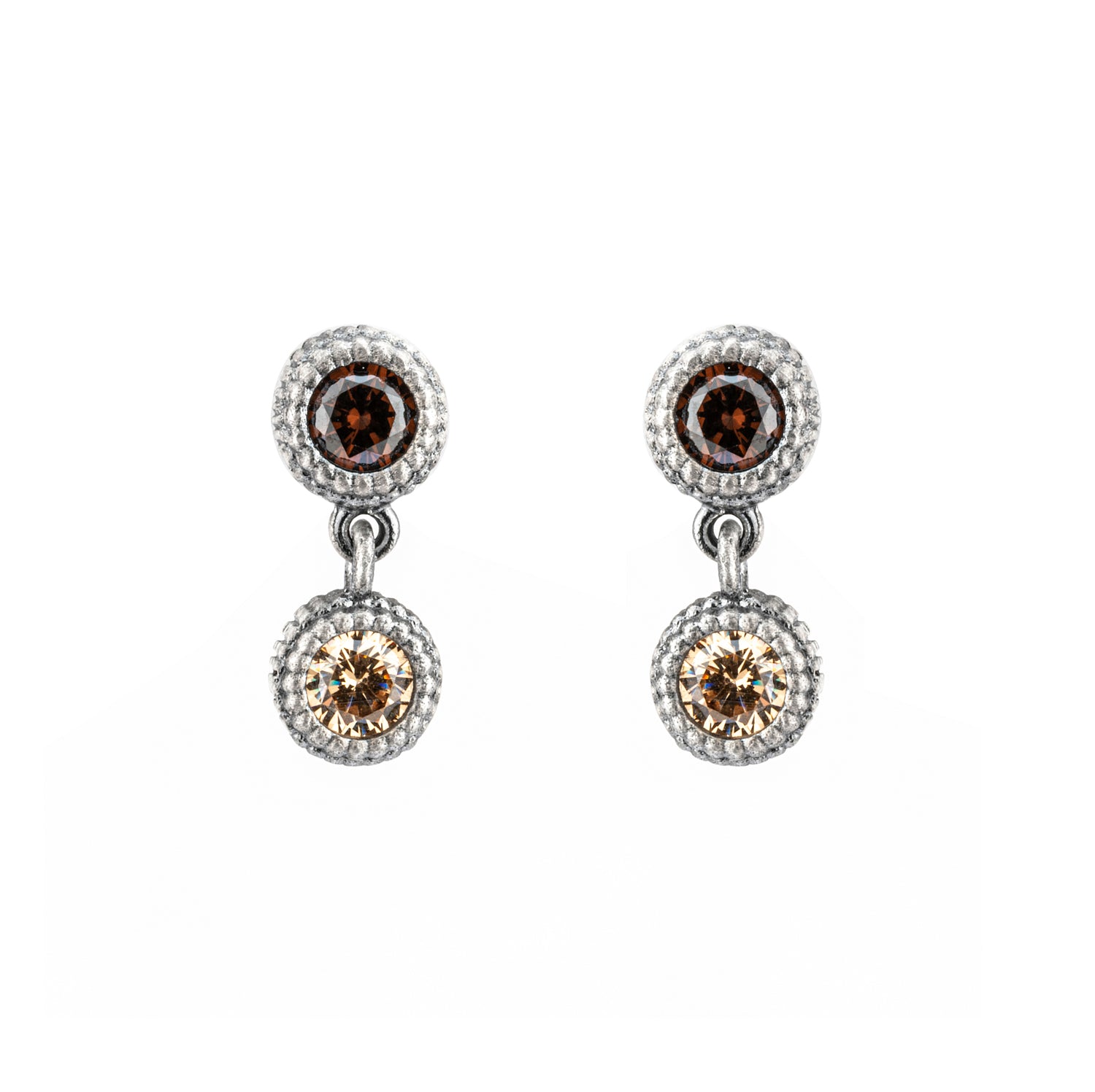 P992 PENDIENTES CIRCONITA CAVA Y BROWN