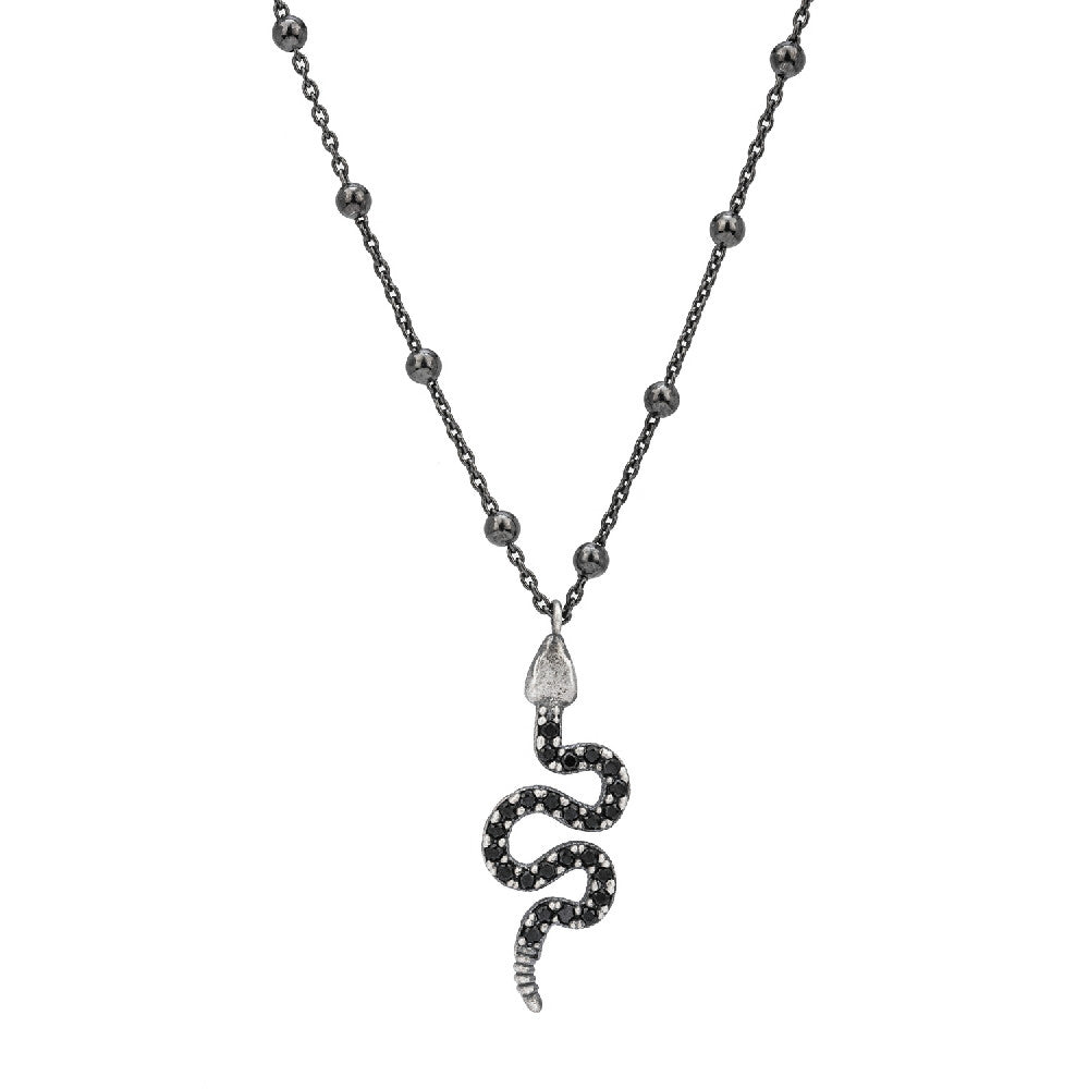 SR-5 COLGANTE PLATA ZIG ZAG SNAKE ESPINELA