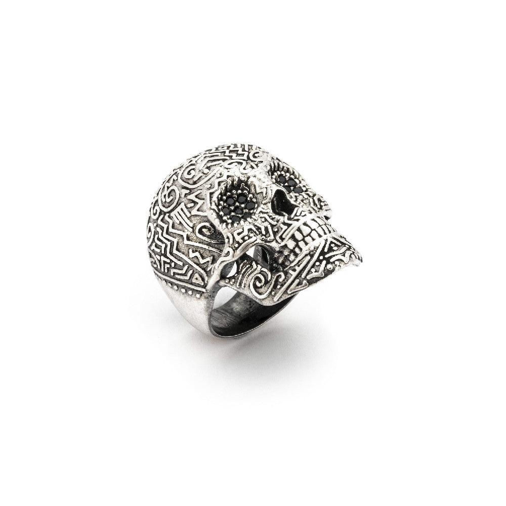 Anillo plata calavera espinela