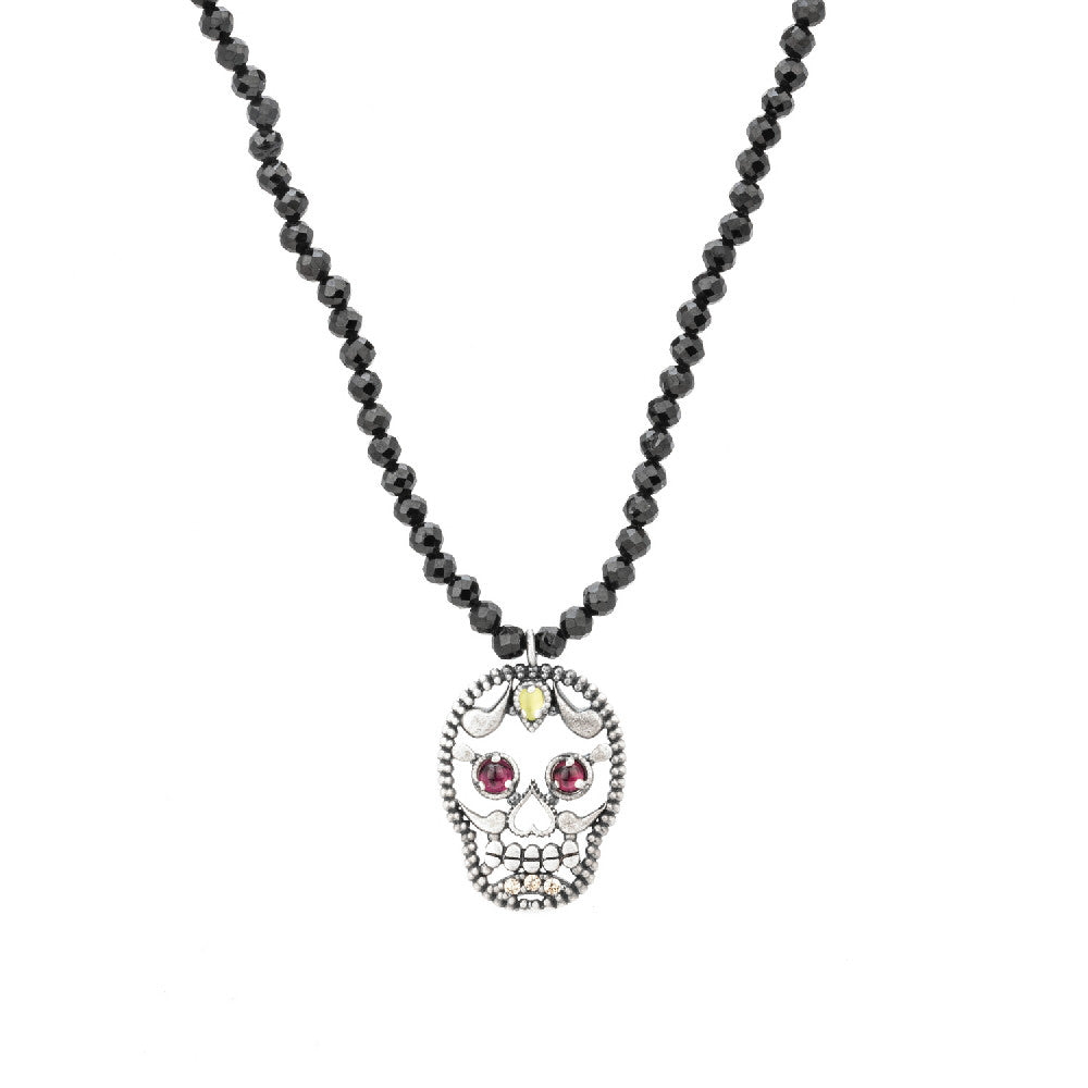 Colgante plata calavera mediano