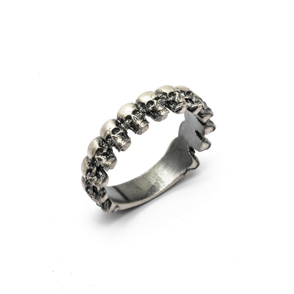 Anillo plata calaveras pequeñas