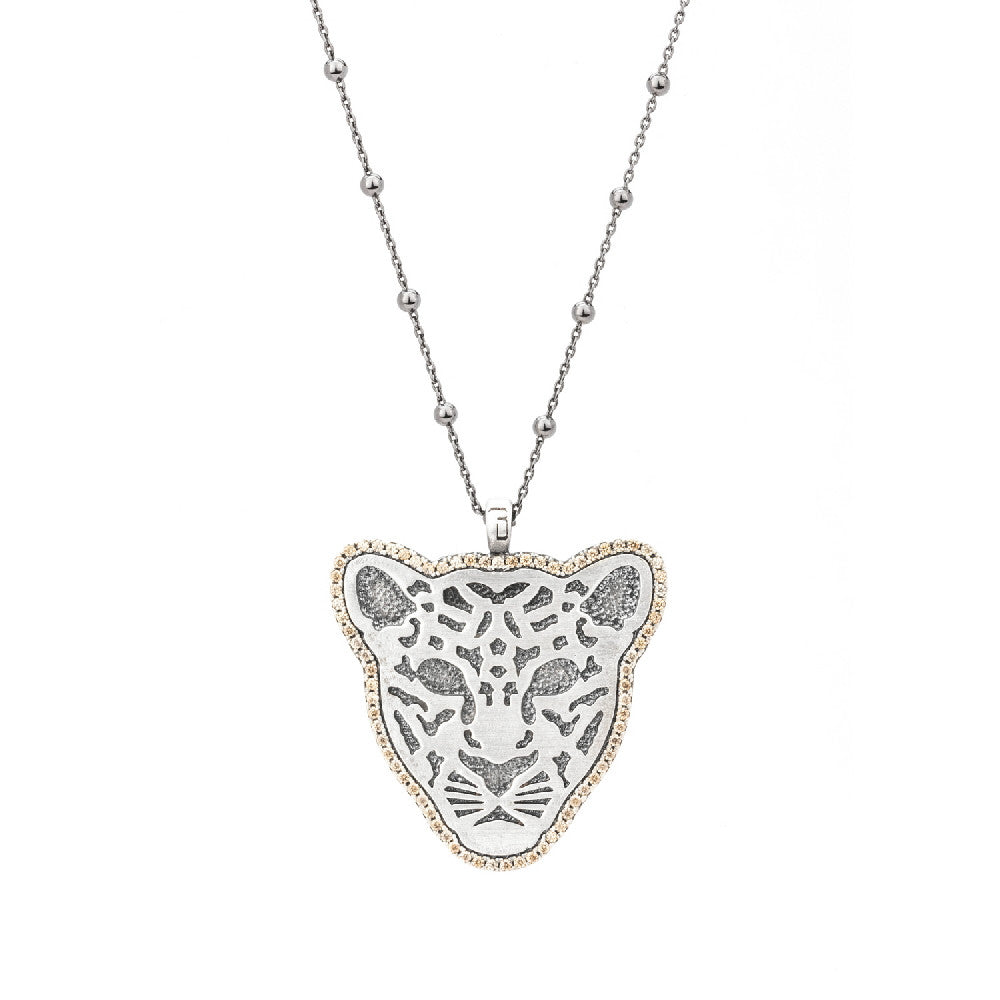 Colgante plata tigre grande