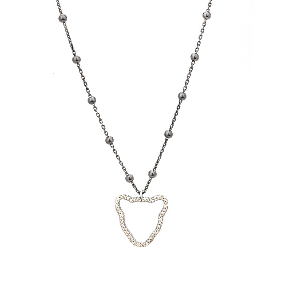 TI-04 COLGANTE PLATA TIGRE SILUETA Y CIRCONITAS CAVA.